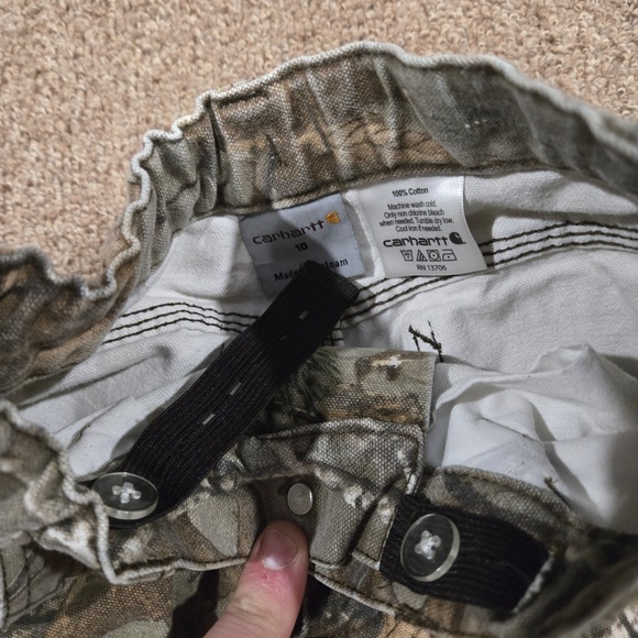 Carhartt Camo Pants Kids 10 Realtree Xtra Canvas Utility Outdoor Hunting Y2K - Picture 6 of 6